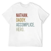 Mens Nathan Daddy Accomplice Hero Retro Style Vintage T-Shirt Black Small