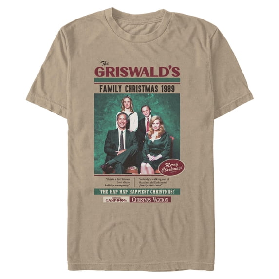 Mens National Lampoon's Christmas Vacation Holiday Griswold Family Portrait T Shirt