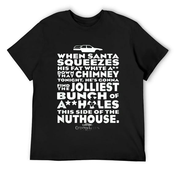 Mens National Lampoon's Christmas Vacation Jolliest Bunch T-Shirt Black 4X-Large
