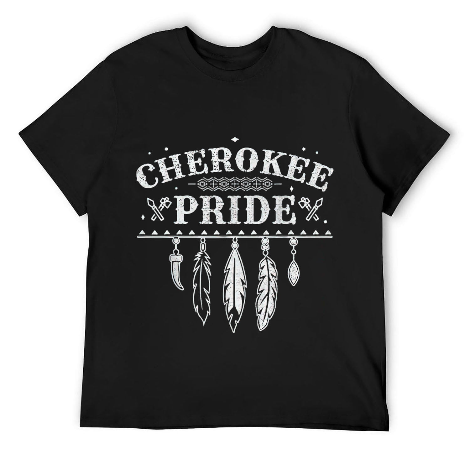 Mens Native American Indian Heritage Design for a Proud Cherokee T Shirt Black X Large Walmart