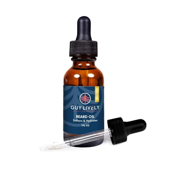 Guy Lively Natural Beard Oil for Men Vegan Beard Conditioner Handcrafted Beard Care Oil, 1 fl oz