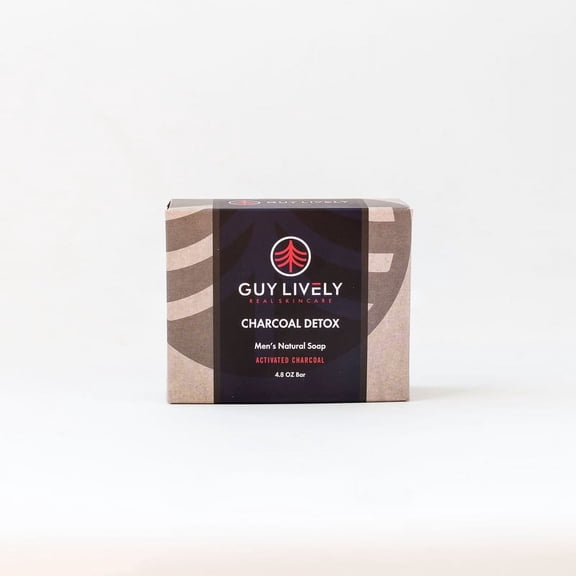 Guy Lively Men's Natural Soap Charcoal Detox, 4.8 oz - 2 Pack