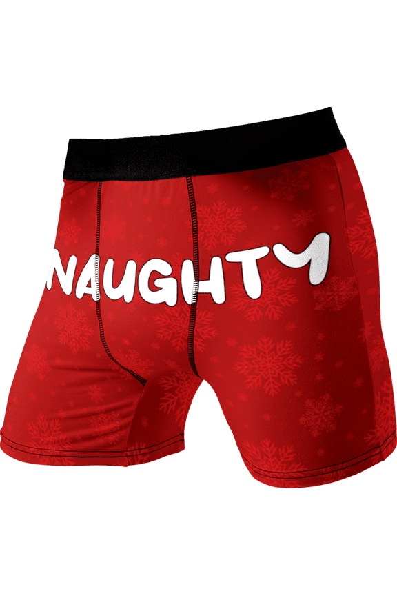 Mens Naughty Nice Funny Boxer Briefs Underwear Christmas Xmas Novelty Gift