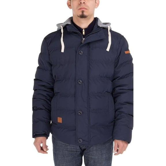 Mens Navy Blue Coat Luciano Natazzi Thermal Padded Down