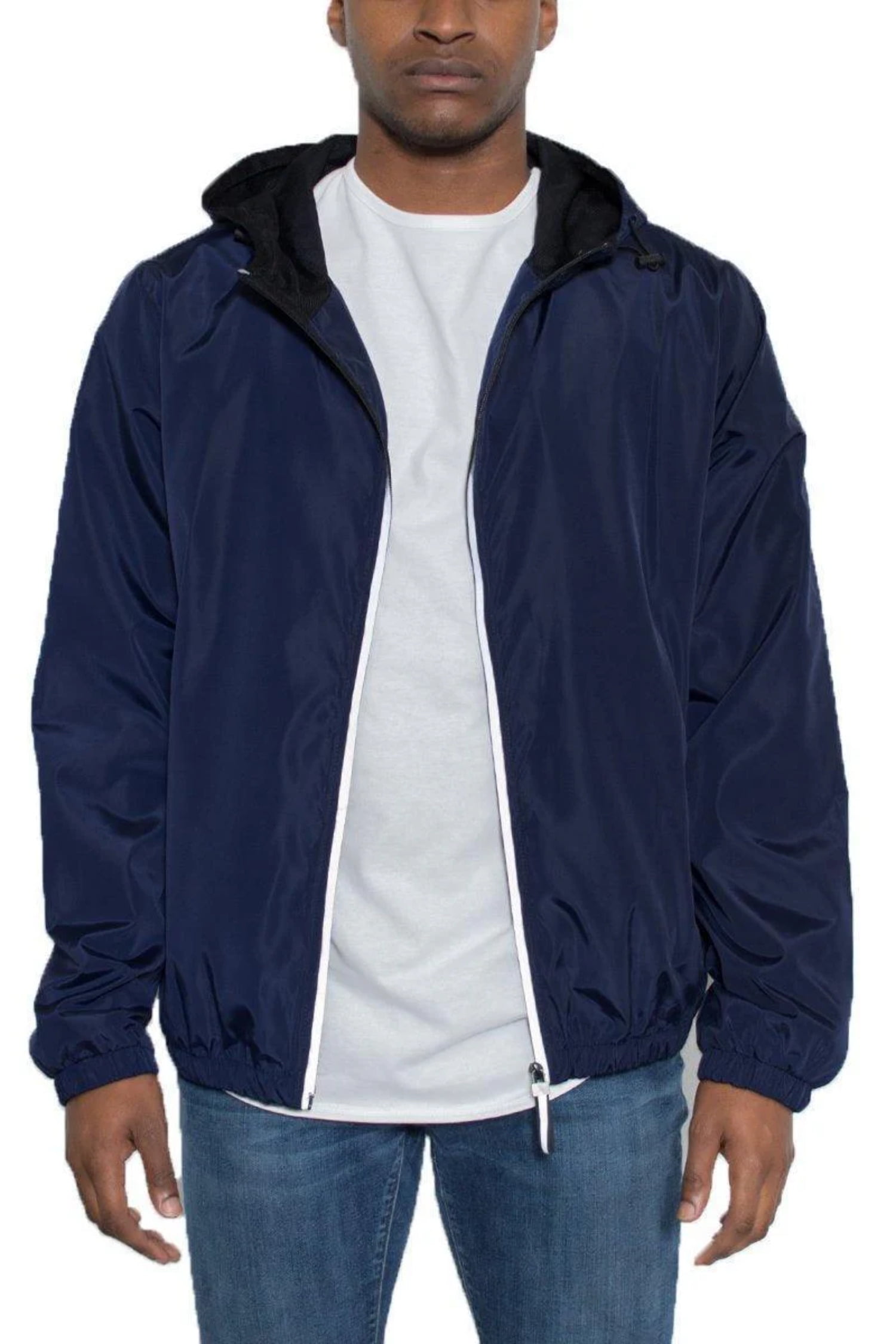 Mens navy blue windbreaker jacket hotsell