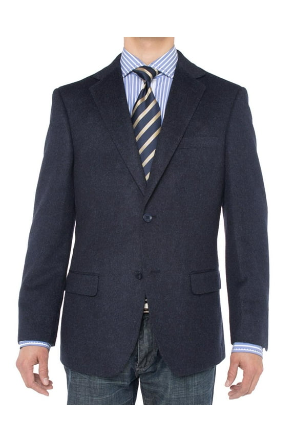 Mens Navy Modern Fit Blazer Luciano Natazzi 2 Button Luxe