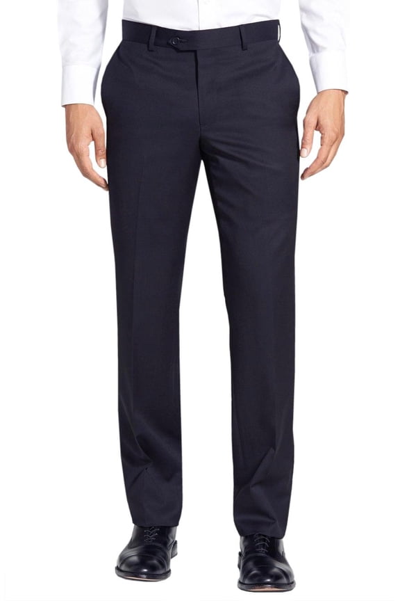 Mens Navy Pant DTI DARYA TRADING GV Executive Italian Flat