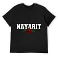 thumbnail image 1 of Mens Nayarit Mexico Bleeding Rose T-Shirt Black, 1 of 5