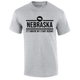 thumbnail image 1 of Mens Nebraska Tshirt Nebraska It's Where My Story Begins Short Sleeve T-shirt-Sports Grey-small, 1 of 1