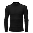 thumbnail image 1 of Mens Neck T Shirts Pullover High Neck Turtleneck Long Sleeve Sweaters for Men, 1 of 6