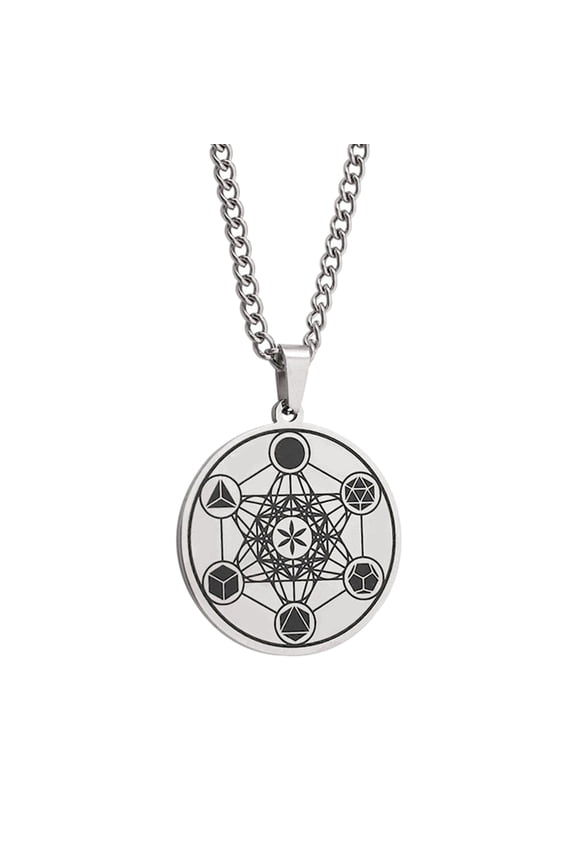 Mens Necklace Angel Seal Solomon Male Magic Circle Ogan Metatron Life Amulet-
