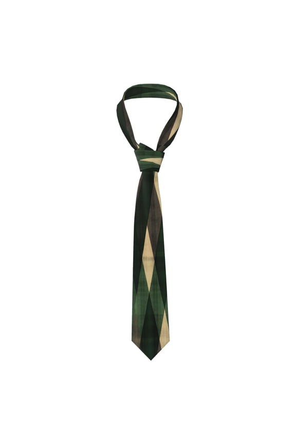 Mens Necktie Soft Silky Tie For Business Wedding Party Daily Office Formal Casual Wear Wrinkle Resistant Springgreen Buffalo Plaid Check Tartan Scotland_3