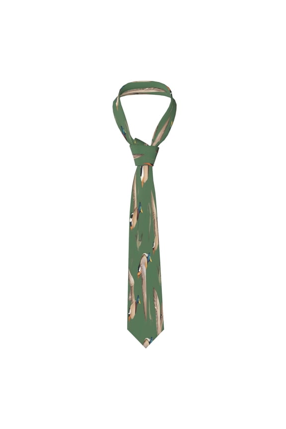 Mens Necktie Soft Silky Tie For Business Wedding Party Daily Office Formal Casual Wear Wrinkle Resistant Flying Mallard Ducks