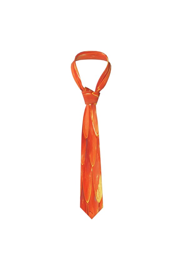 Mens Necktie Soft Silky Tie For Business Wedding Party Daily Office Formal Casual Wear Wrinkle Resistant Red Scales Glittering