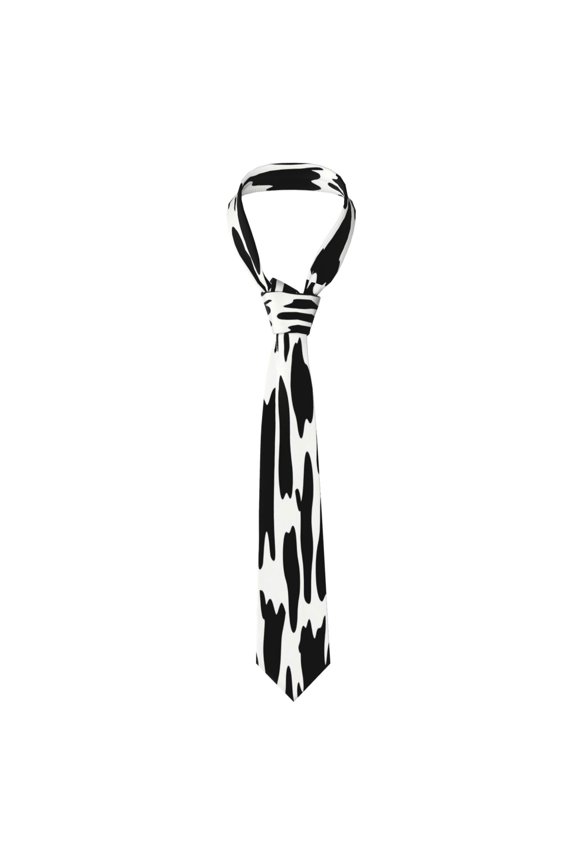 Mens Necktie Soft Silky Tie For Business Wedding Party Daily Office Formal Casual Wear Wrinkle Resistant Simple Cow Print Pattern, Vector Art Style_4
