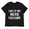 thumbnail image 1 of Mens Nerd Costume Geek Halloween T Shirt Nerdy Geeky Black, 1 of 5