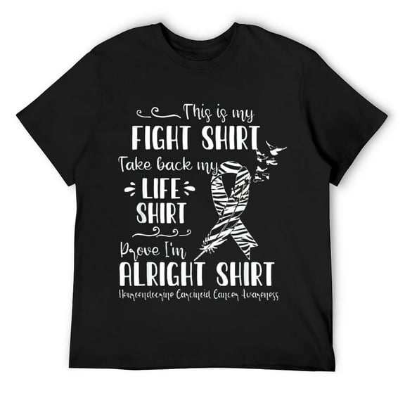 Mens Neuroendocrine Carcinoid Cancer Awareness My Fight T-Shirt Black