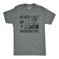thumbnail image 1 of Mens Never Lost On A Dadventure T Shirt Funny Fathers Day Exciting Dad Tee for Guys Graphic Tees, 1 of 7