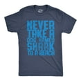thumbnail image 1 of Mens Never Take A Dog Named Shark to A Beach T Shirt Funny Tee Graphic Tees, 1 of 7