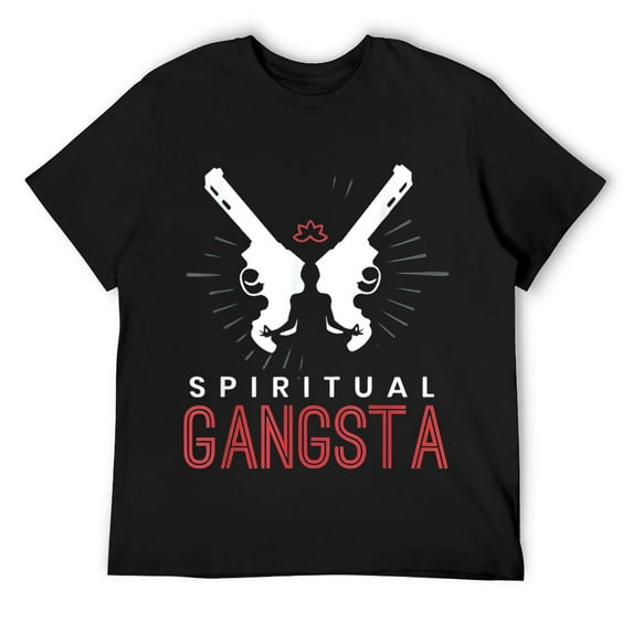 Mens New Age Spiritual Spirituality Yoga Gangster Enlightened Zen T-Shirt Black 4X-Large