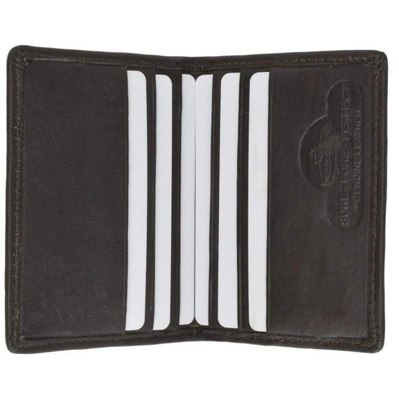 Mens New Leather Lamb Bifold Mini Card Holder Wallet 66 (C)