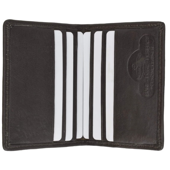 Mens New Leather Lamb Bifold Mini Card Holder Wallet 66 (C)
