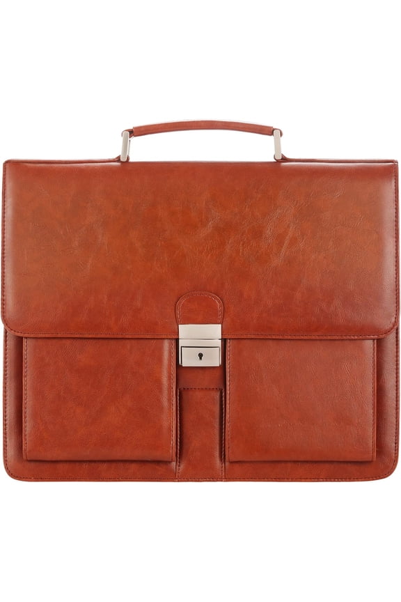 Mens New PU Leather Attache Briefcase Traditional Messenger Lawyer Bag, MBYX015