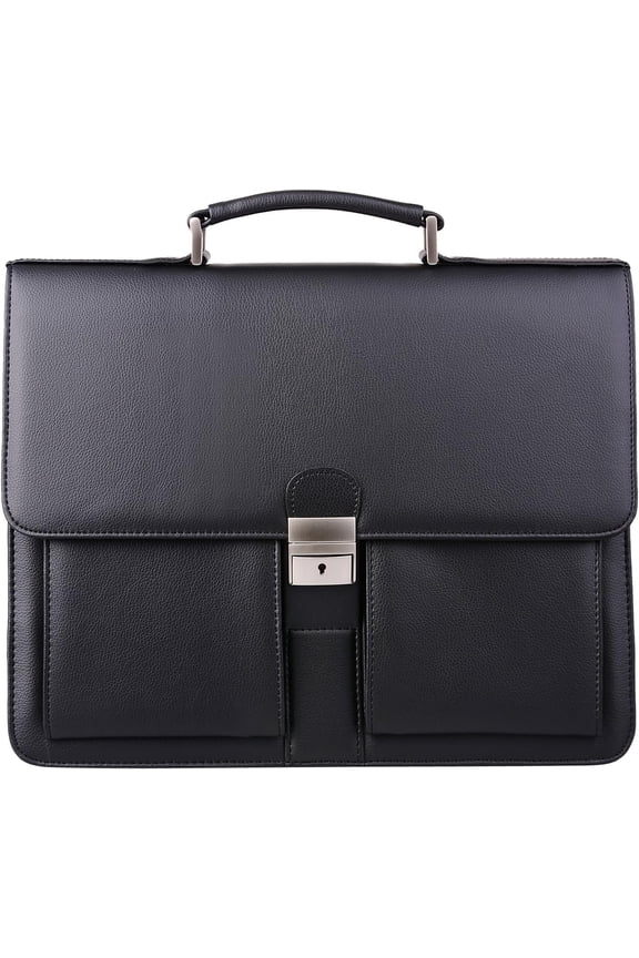 Mens New PU Leather Attache Briefcase Traditional Messenger Lawyer Bag, MBYX015