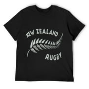 Mens New Zealand Rugby - Maori Inspired Design T-Shirt Black X-Large