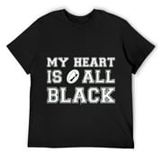 Mens New Zealand Rugby - My Heart Is All Black t-shirt Black 4X-Large