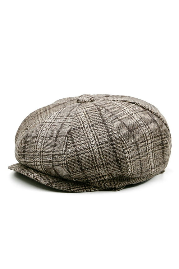 Mens Newsboy Cap Flat Ivy Gatsby Hat Adjustable Cabbie Cap For Women Black