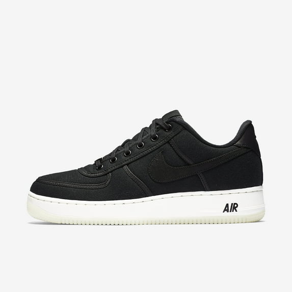 Mens Nike Air Force 1 Low Retro QS Canvas Black Summit White AH1067-00