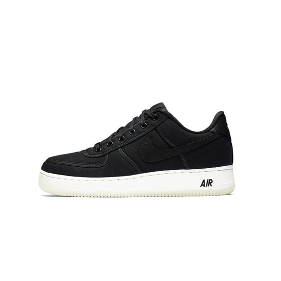 Mens Nike Air Force 1 Low Retro QS Canvas Black Summit White AH1067-00