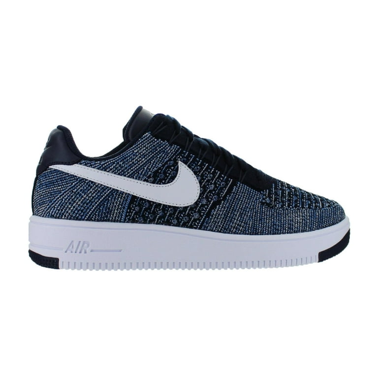 Mens Nike Air Force Ultra Flyknit Low Obsidian White Star Blue