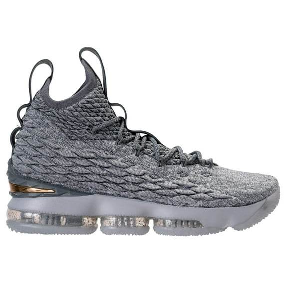 Mens Nike LeBron 15 XV City Edition Wolf Grey Metallic Gold Cool Grey