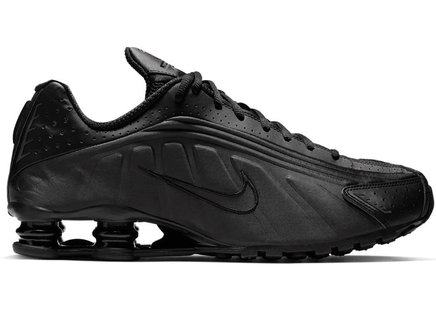 Mens nike sales shox black