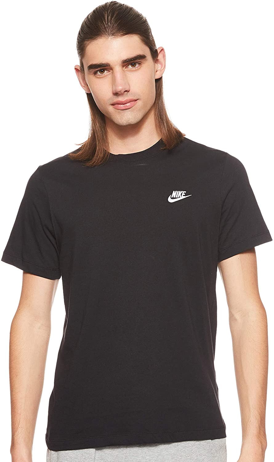 ★★Nike★★ Sportswear Club T-Shirt M Black White AR4999013 Mens Nike Sportswear Club T-Shirt White/Black X-Small