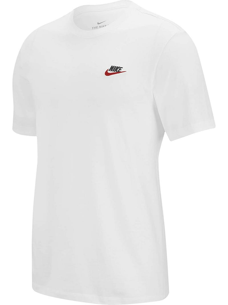 Mens Nike Sportswear Club T-Shirt White/Black/University Red 3X