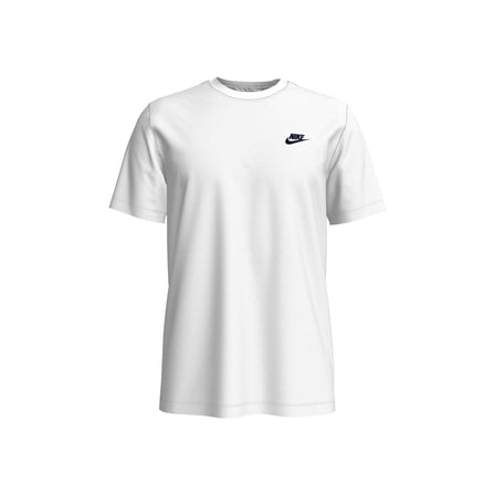 Men's Nike Sportswear Club T-Shirt, Nike Shirt for Men with Classic Fit, White/Black, 2XL