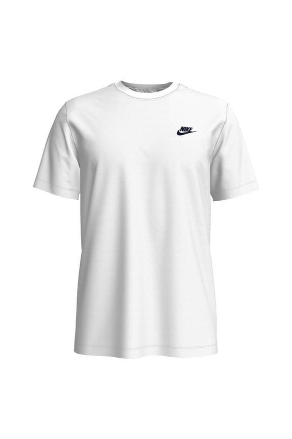 Men's Nike Sportswear Club T-Shirt, Nike Shirt for Men with Classic Fit, White/Black, 2XL