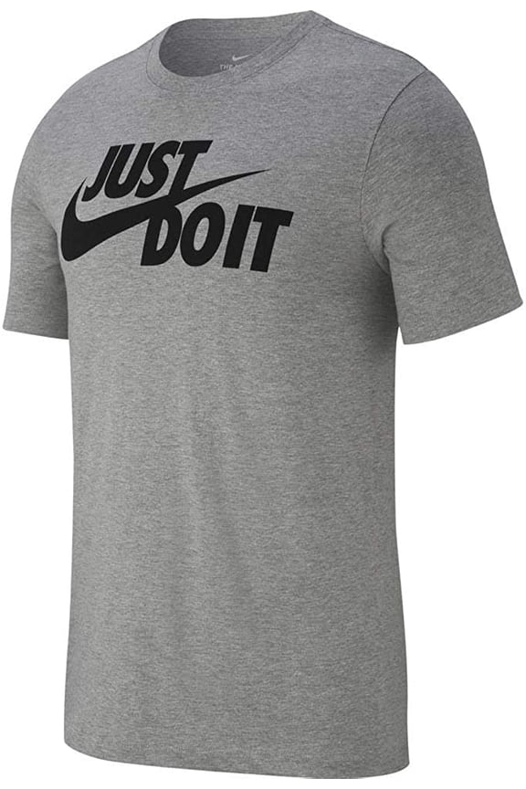 Mens Nike Sportswear Just Do It. T-Shirt Dark Grey Heather/Black X-Large Tall