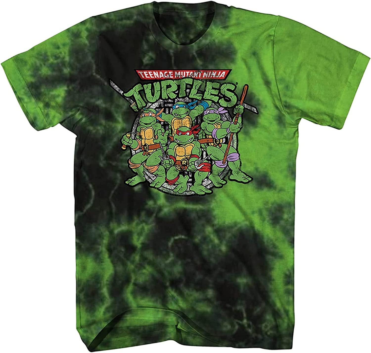 Teenage Mutant Ninja Turtles Mens' Heroes in A Half Shell Tie-Dye T-Shirt