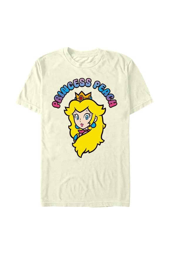 Mens Nintendo Adorable Princess Peach Gradient T Shirt
