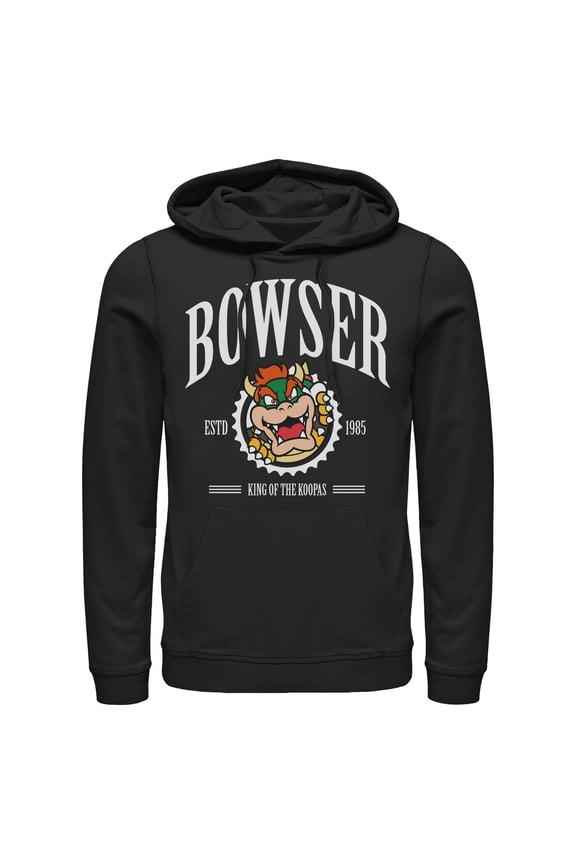 Mens Nintendo Bowser King of the Koopas 1985 Lightweight Hoodie