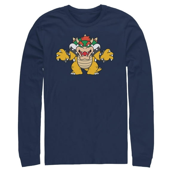 Mens Nintendo Just Bowser Long Sleeve Shirt