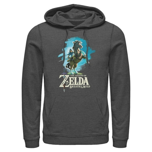 Mens Nintendo Legend of Zelda Breath of the Wild Link Epona Lightweight Hoodie