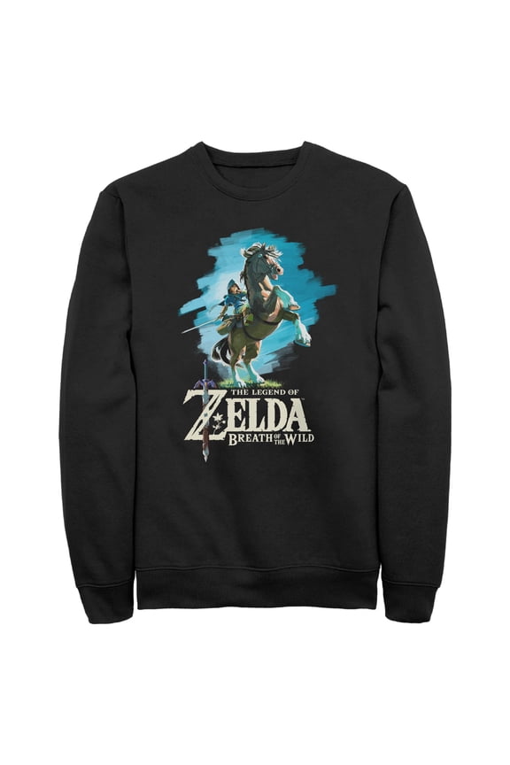 Mens Nintendo Legend of Zelda Breath of the Wild Link Epona Sweatshirt