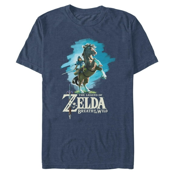 Mens Nintendo Legend of Zelda Breath of the Wild Link Epona T Shirt