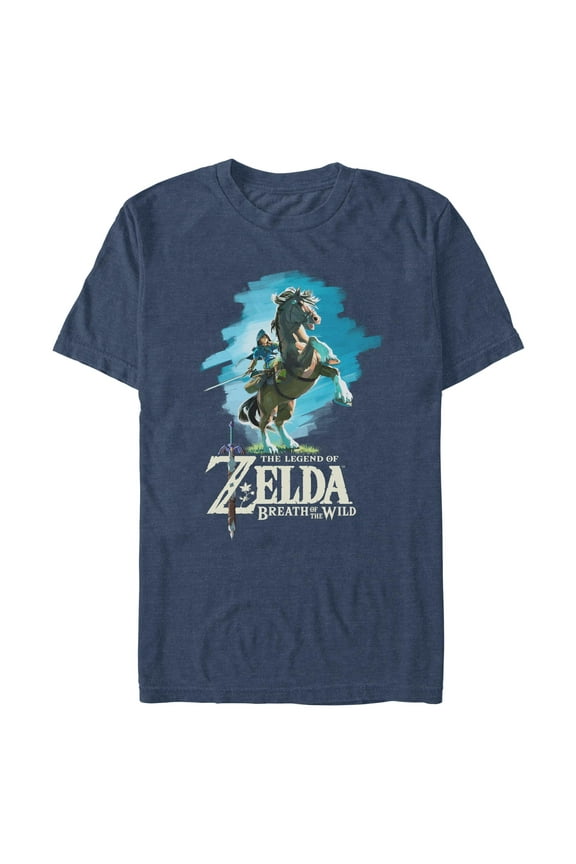 Mens Nintendo Legend of Zelda Breath of the Wild Link Epona T Shirt