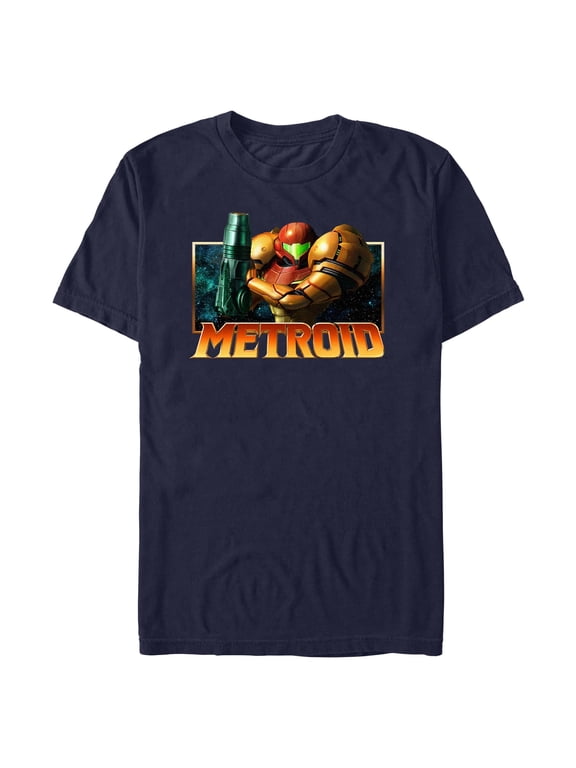 Mens Nintendo Samus Metallic Frame Badge T Shirt